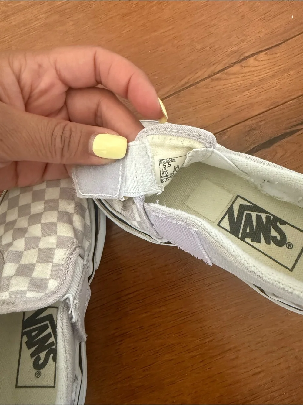 Vans Kids Checkerboard Slip-On Sneakers - Light purple